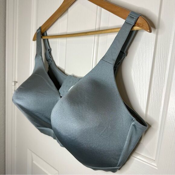 Cacique Turquoise Comfort Bliss Lightly Lined Bra Sz 46 DDD / 46 F Minimalist - Picture 2 of 6